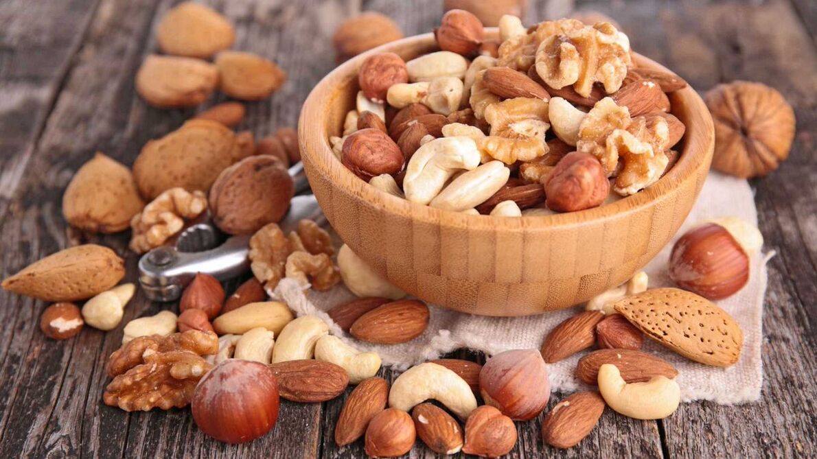Nueces para aumentar la potencia.
